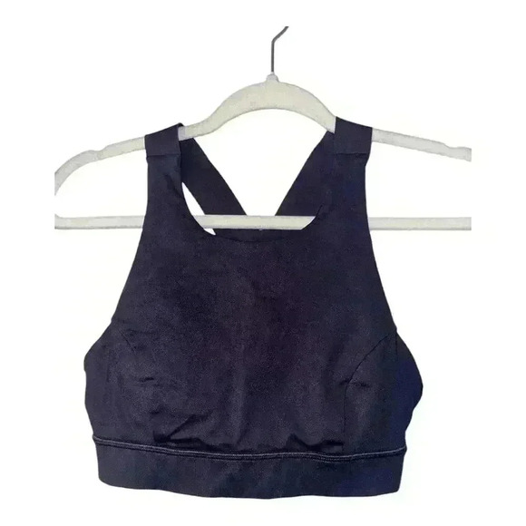 Lululemon Fast And Free Black Grape Bra, Size 6 - Picture 2 of 9